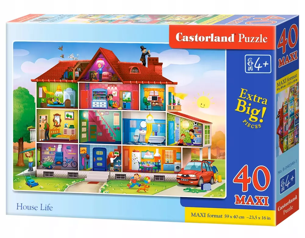 Puzzle maxi 40 elementów. House Life - Puzzle