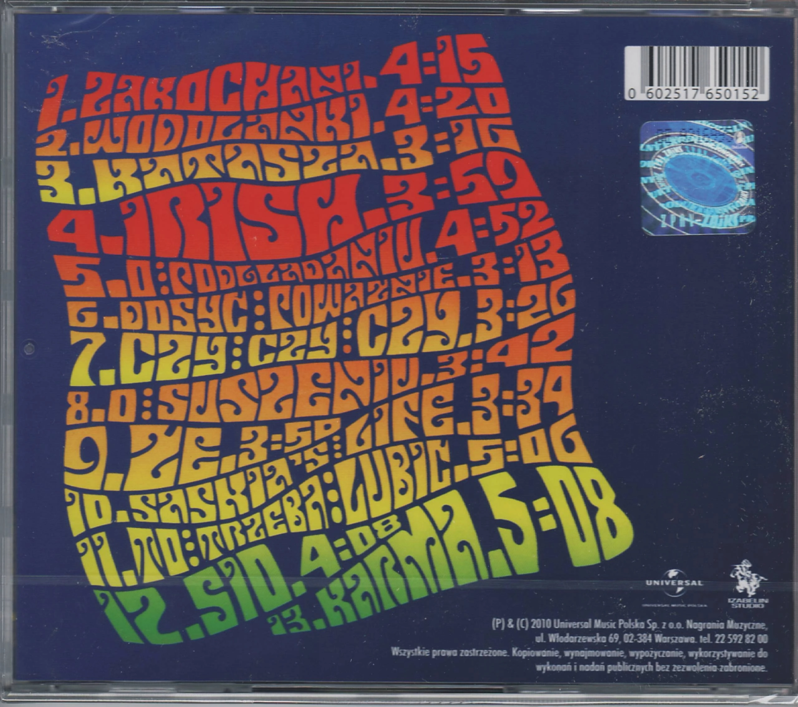 Karma (Reedycja), CD - Muzyka