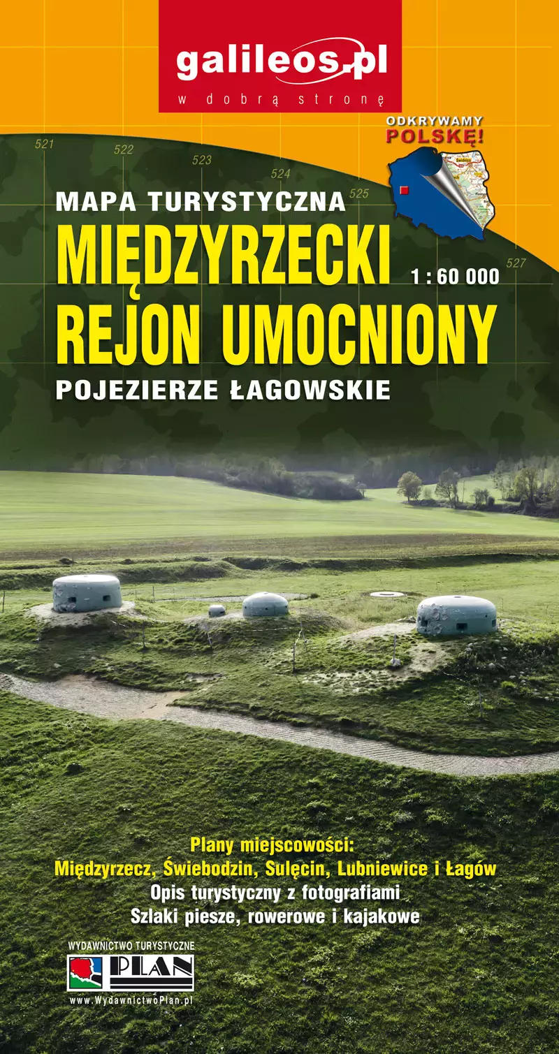 Pojezierze Łagowskie. Międzyrzecki Rejon Umocniony. Mapa w skali 1:60 000 - Książki