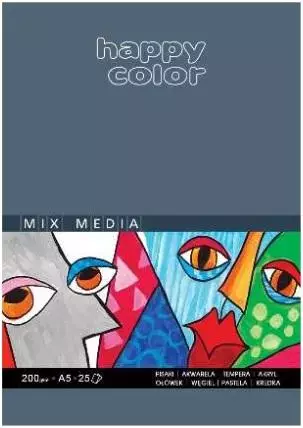Blok MEDIA ART A5/25K 200g Happy Color - Papiernicze i szkolne