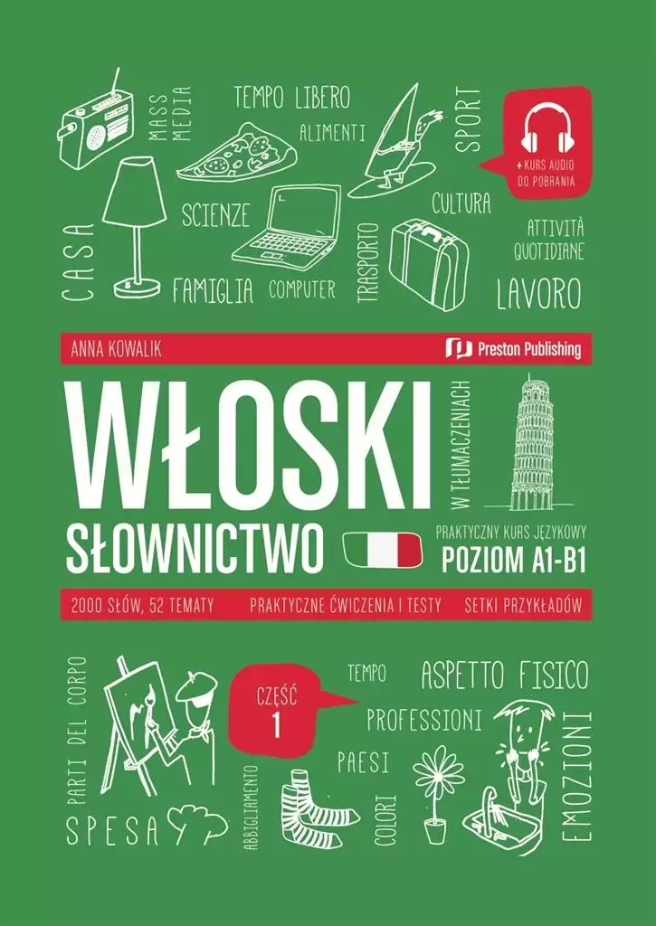 Włoski w tłumaczeniach. Słownictwo 1 (A1-B1) + mp3 - Książki