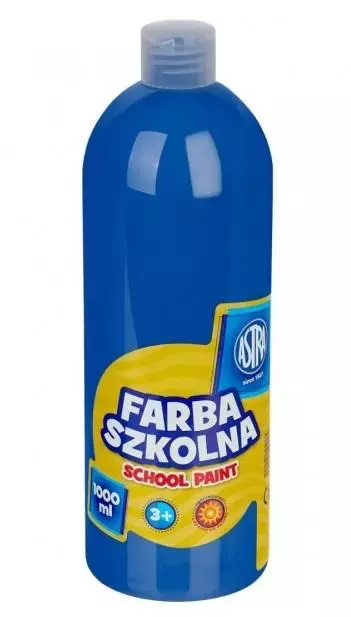 Farba szkolna niebieska ciemna 1000ml ASTRA - Papiernicze i szkolne