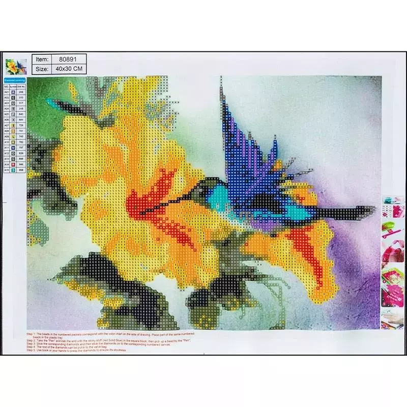 Diamentowa mozaika 5D - Bird 30x40 80891 - Papiernicze i szkolne