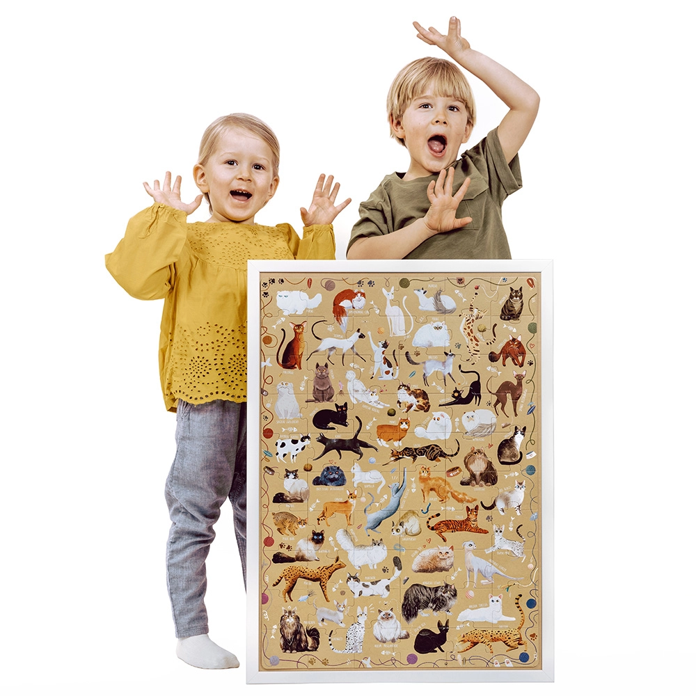 Puzzle 60 elementów. Puzzlove CzuCzu. Koty - Puzzle