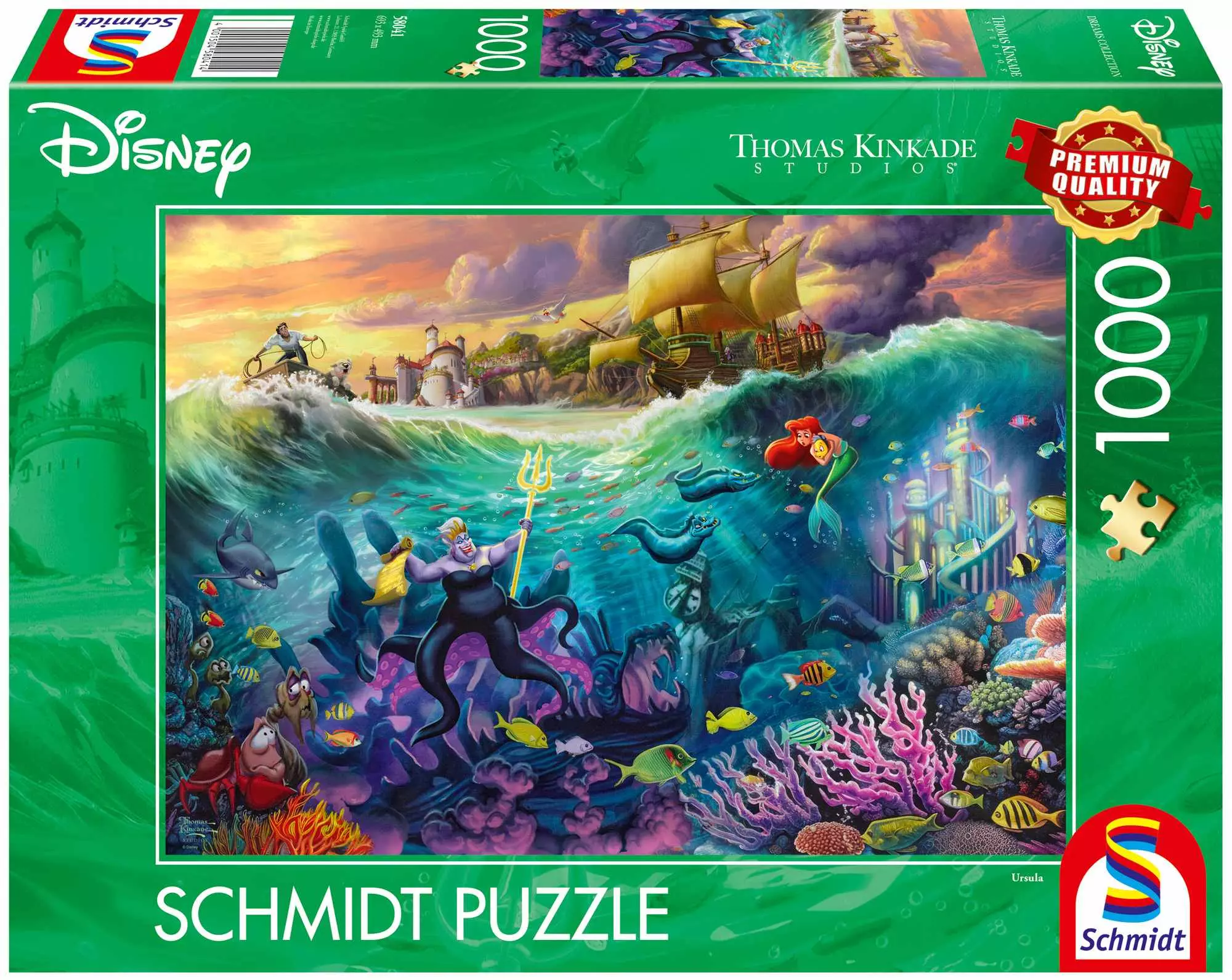 Puzzle 1000 PQ T. Kinkade Mała Syrenka i Urszula Disney 113670 - Puzzle