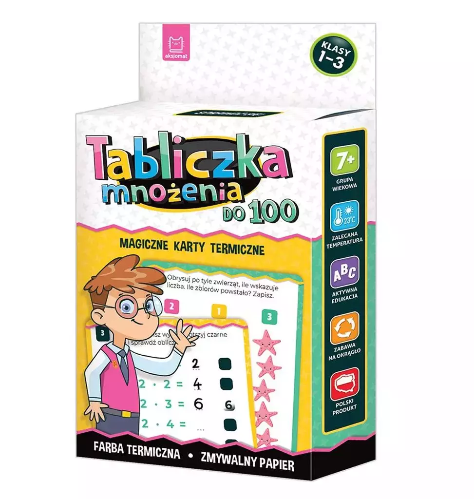 Tabliczka mnożenia do 100 Magiczne karty termicze - Książki