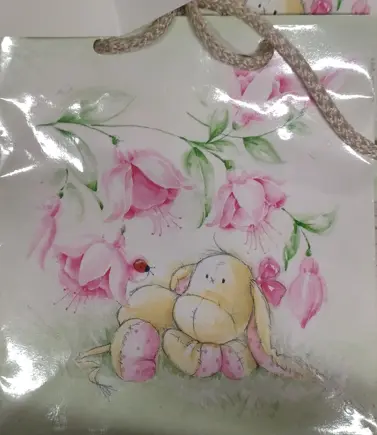 Torebka Luxury, różowe kwiaty - Papiernicze i szkolne