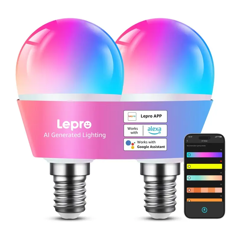 Żarówka LED LEPRO BP1-2 E14 Bluetooth Wi-Fi 470lm 2szt. - Elektronika i akcesoria