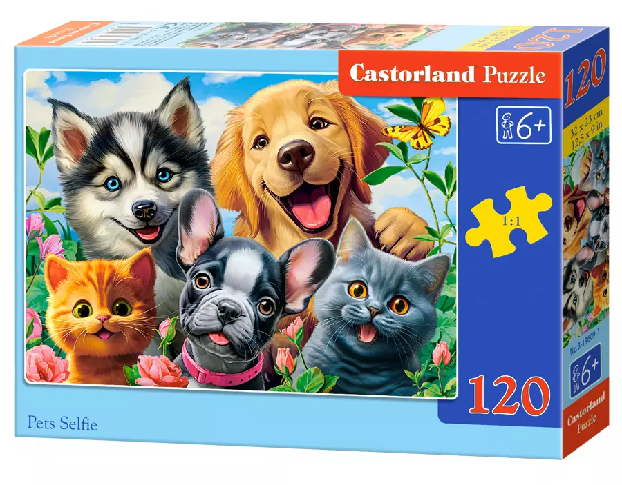 Puzzle 120 elementów. Selfie zwierzaków - Puzzle