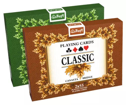 Karty Classic 2 x 55 listków, mix wzorów - Gry