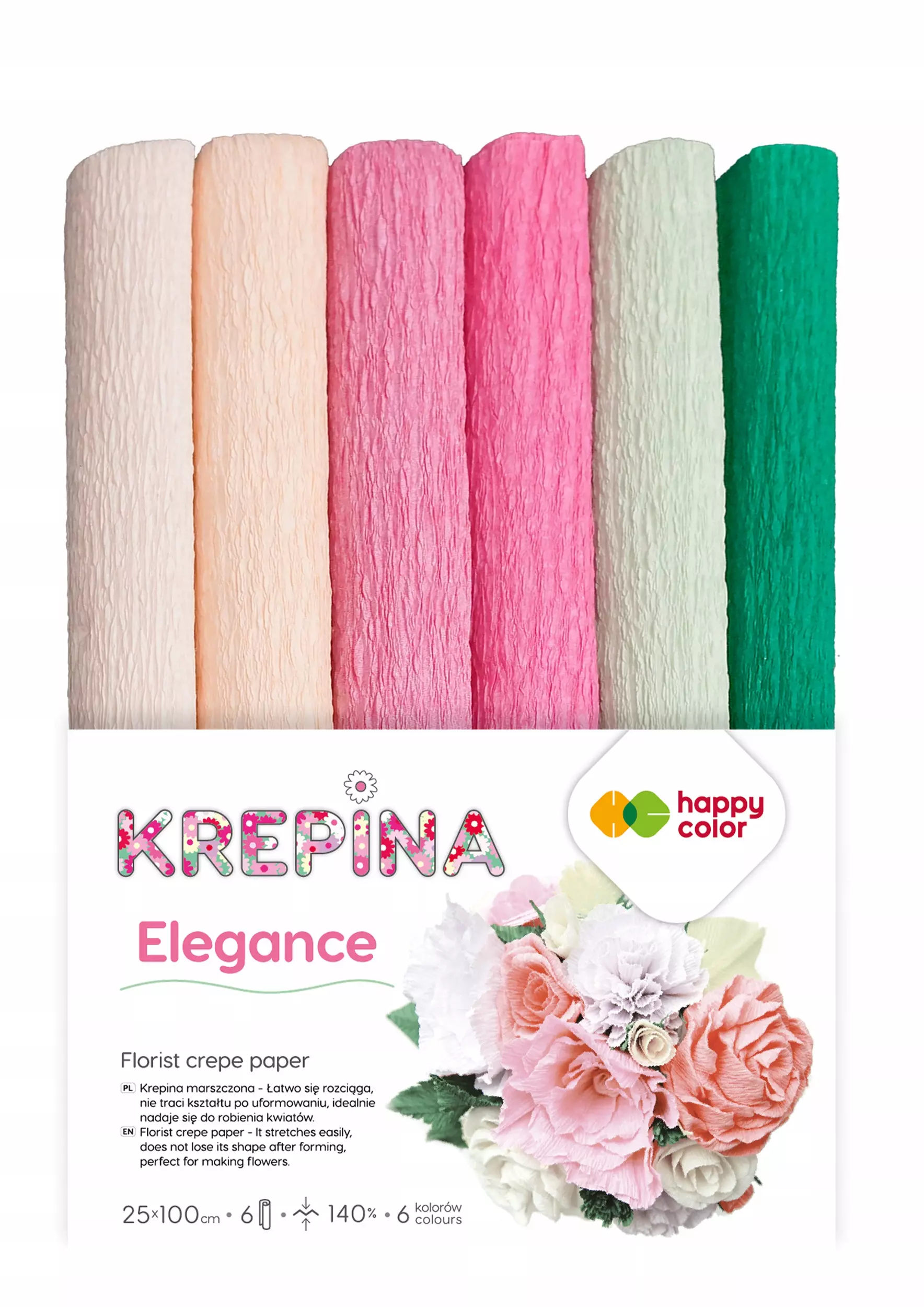 Bibuła marszczona Happy Color Wielokolorowy - Papiernicze i szkolne