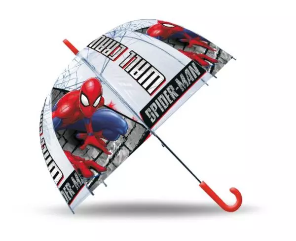Parasolka przezroczysta automatyczna 48cm Spiderman SP50024 Kids Euroswan - Zabawki