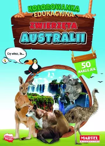 Zwierzęta Australii. Kolorowanka z naklejkami - Książki