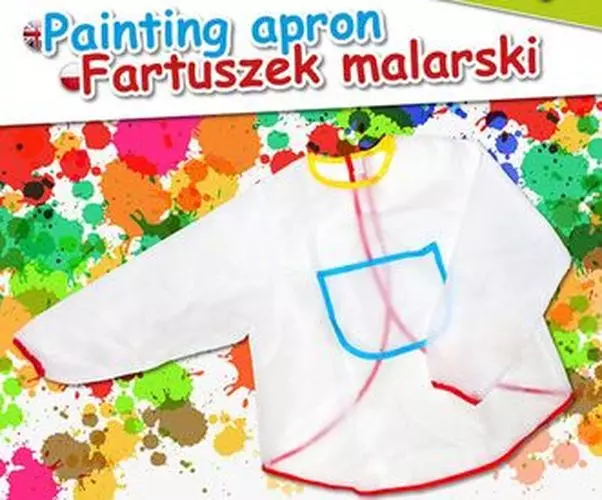 Fartuszek malarski transparentny dla dzieci 3-6 lat - Papiernicze i szkolne
