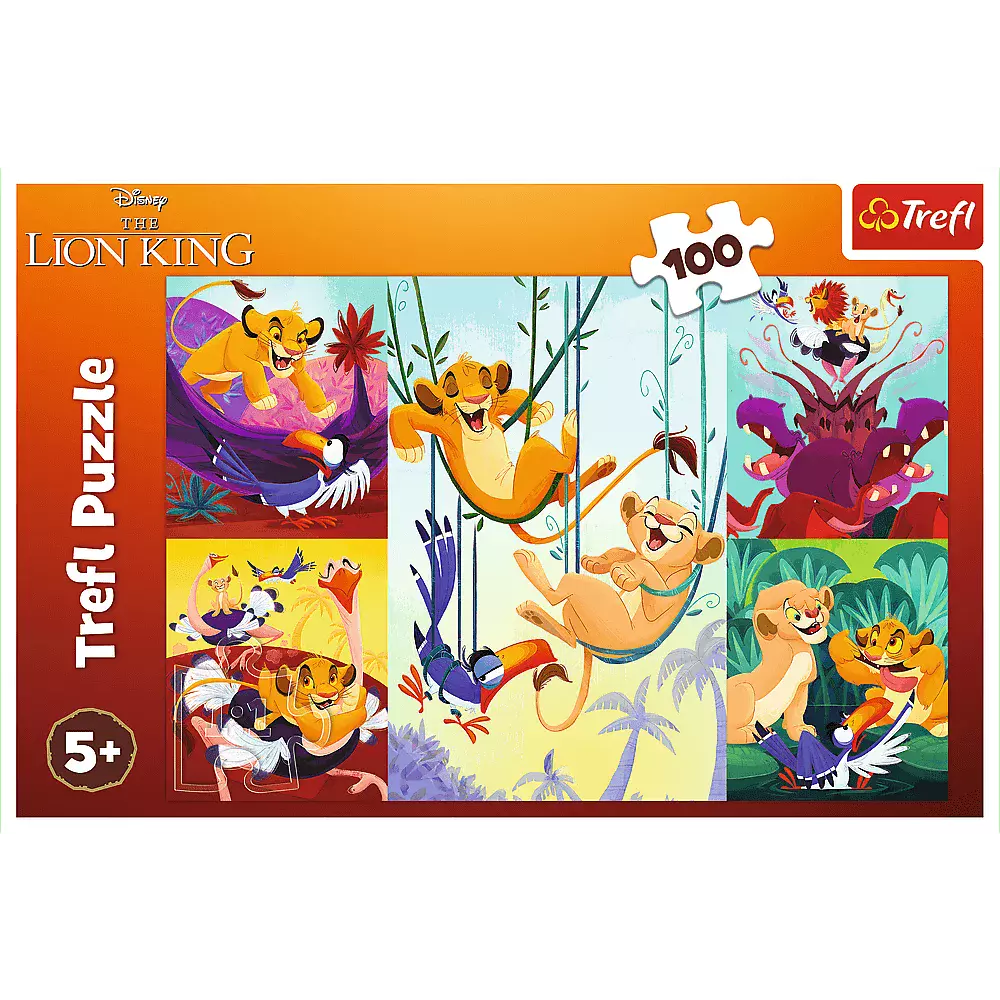 Puzzle 100 elementów. Król Lew. Dzielny Król Lew - Puzzle