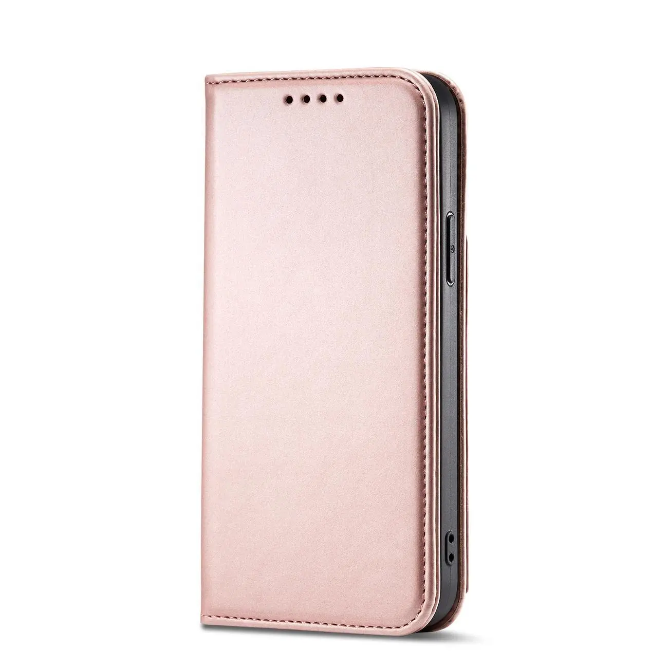 Magnet Card Case etui iPhone 14 Plus pokrowiec z klapką portfel podstawka różowe - Elektronika i akcesoria