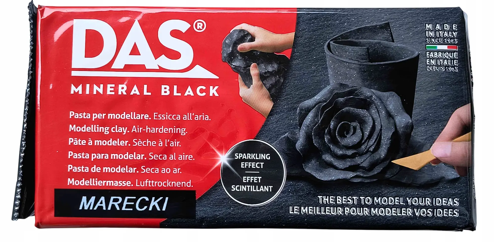 Glina modelarska czarna 800g DAS, Fila - Papiernicze i szkolne