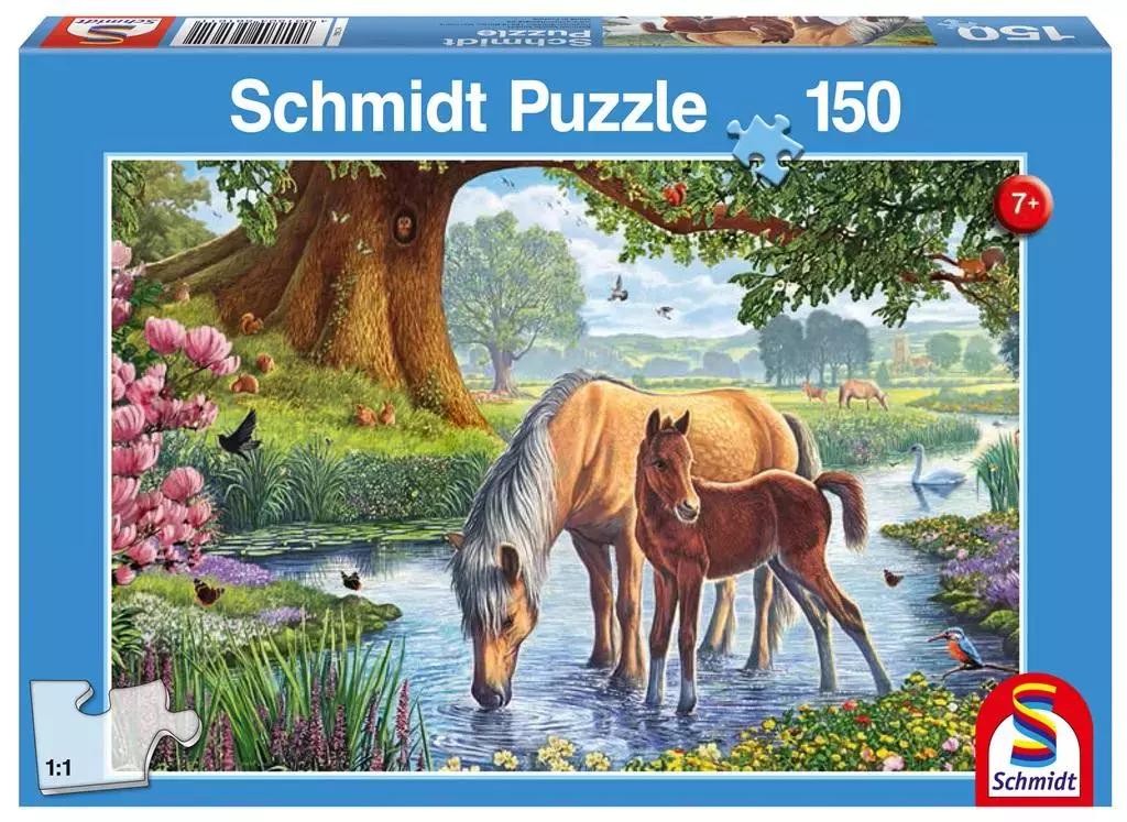 Puzzle 150 Konie przy strumieniu G3 - Puzzle