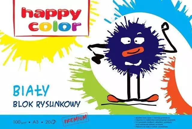 HAPPY COLOR. Blok rysunkowy A3, 20 kartek - Papiernicze i szkolne