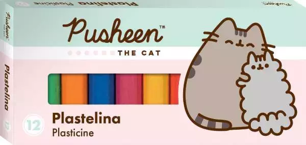 Plastelina 12 kolorów PUSHEEN - Papiernicze i szkolne