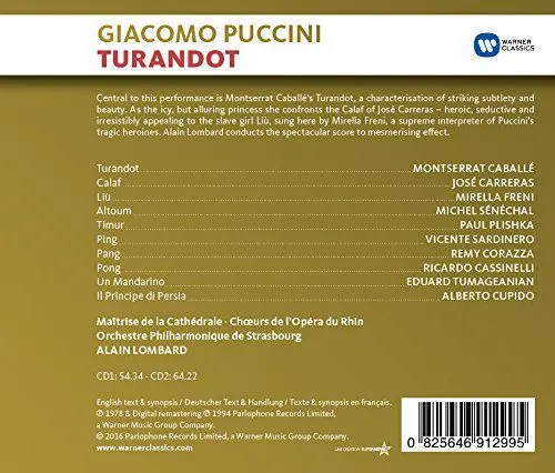 Puccini: Turandot, CD - Muzyka