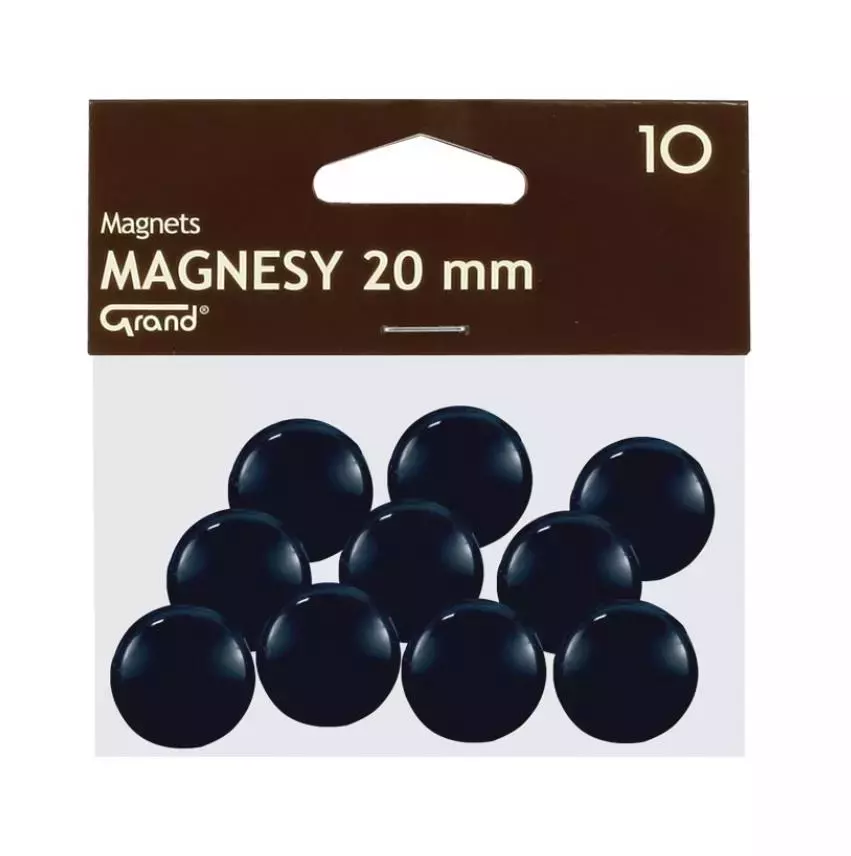 Magnes 20mm czarny (10szt) GRAND - Książki