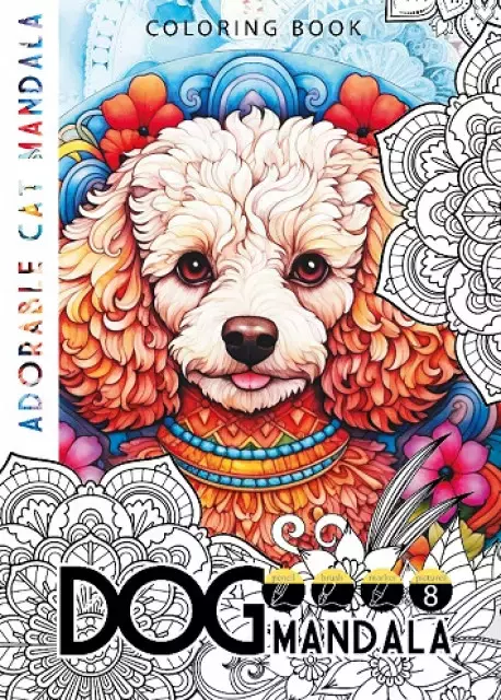 Kolorowanka A4 Dog Mandala Psy - Zabawki