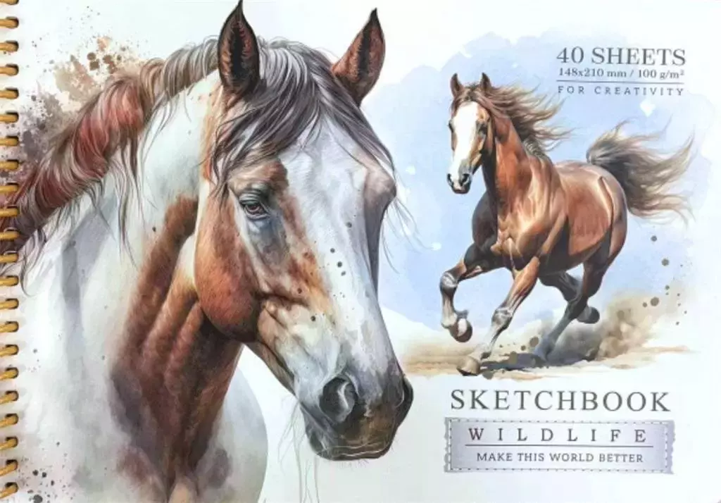 Szkicownik A5/40K koło gładki Koń FRESH - Papiernicze i szkolne