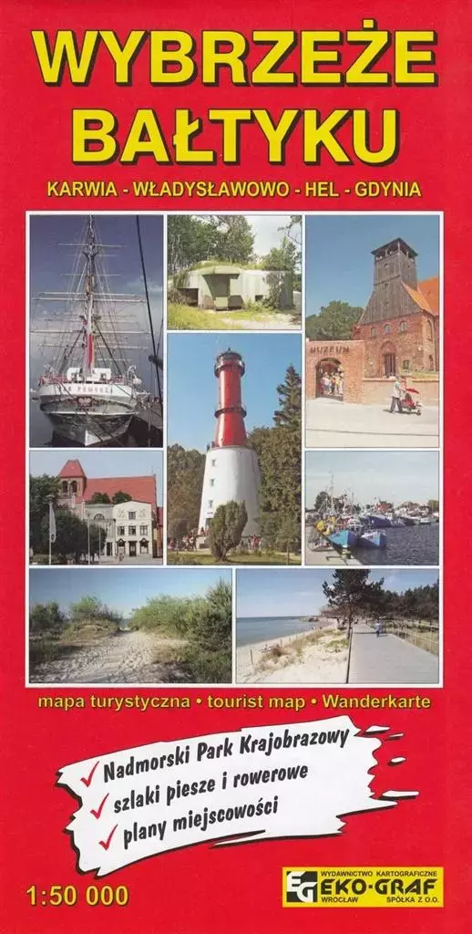 Wybrzeże Bałtyku Karwia, Władysławowo.. 1:50 000 - Książki