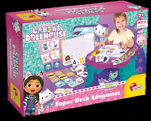 Koci domek Gabi Biurko z grami edukacyjnymi - Gry
