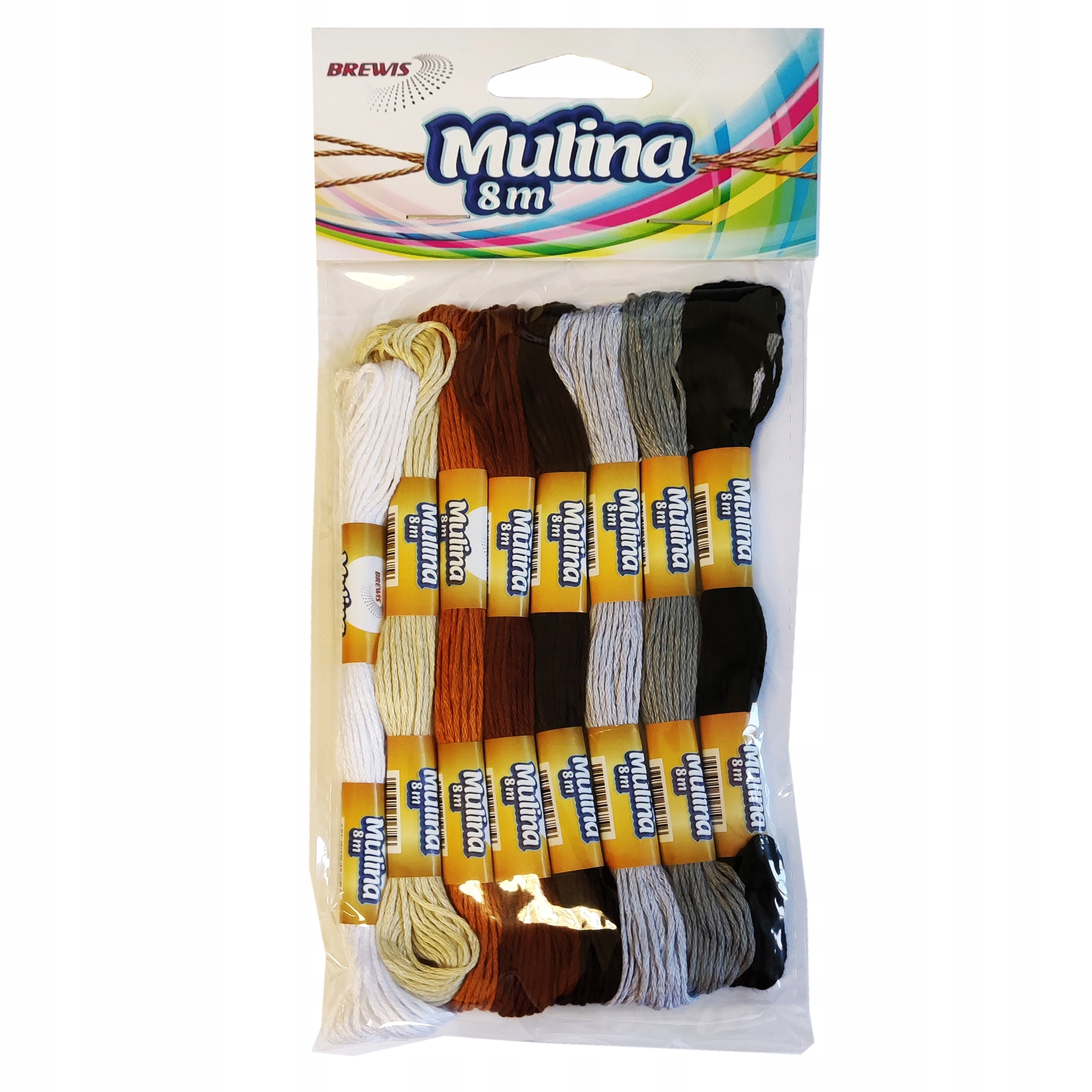 Mulina biały/beże/brązy/czarne 8m - Papiernicze i szkolne