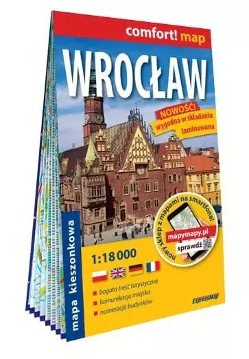 Comfort! map. Wrocław; kieszonkowy laminowany plan miasta 1:18 000 - Książki