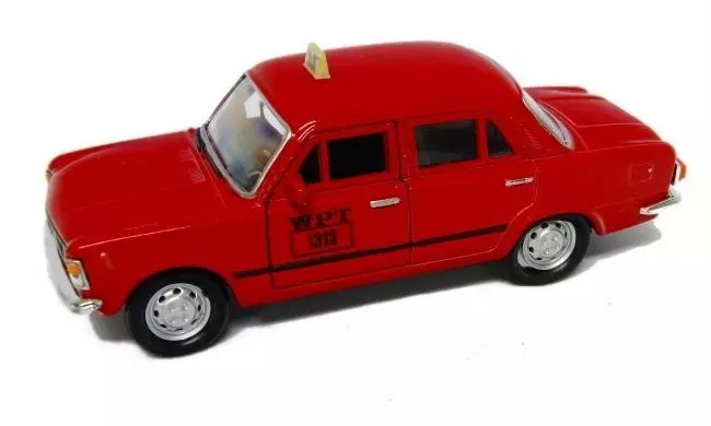 Fiat 125p 1:39 Taxi czerwony WELLY - Zabawki