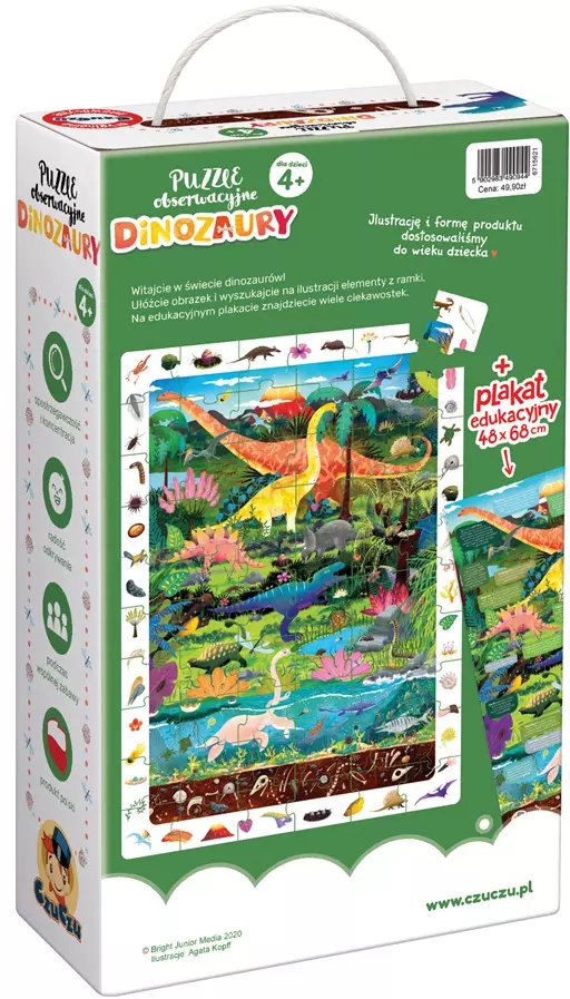 CzuCzu. Puzzle obserwacyjne. Dinozaury - Puzzle