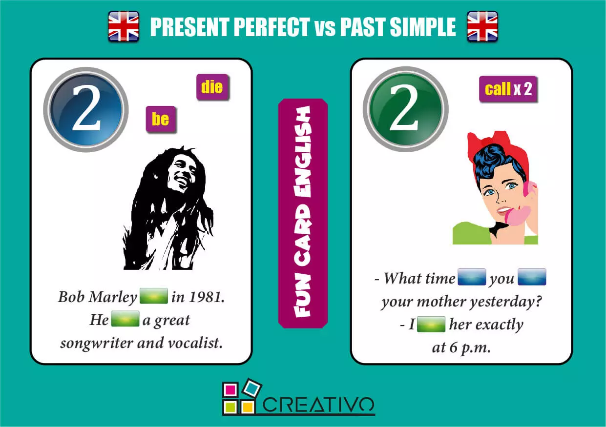 Fun Card English. Present Perfect vs Past Simple - Gry