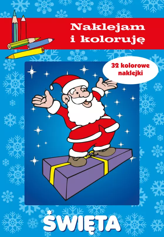 Święta. Naklejam i koloruję - Książki