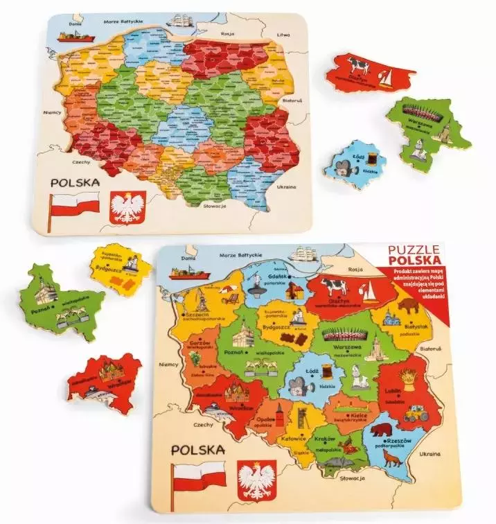 Mapa Polski puzzle - Zabawki