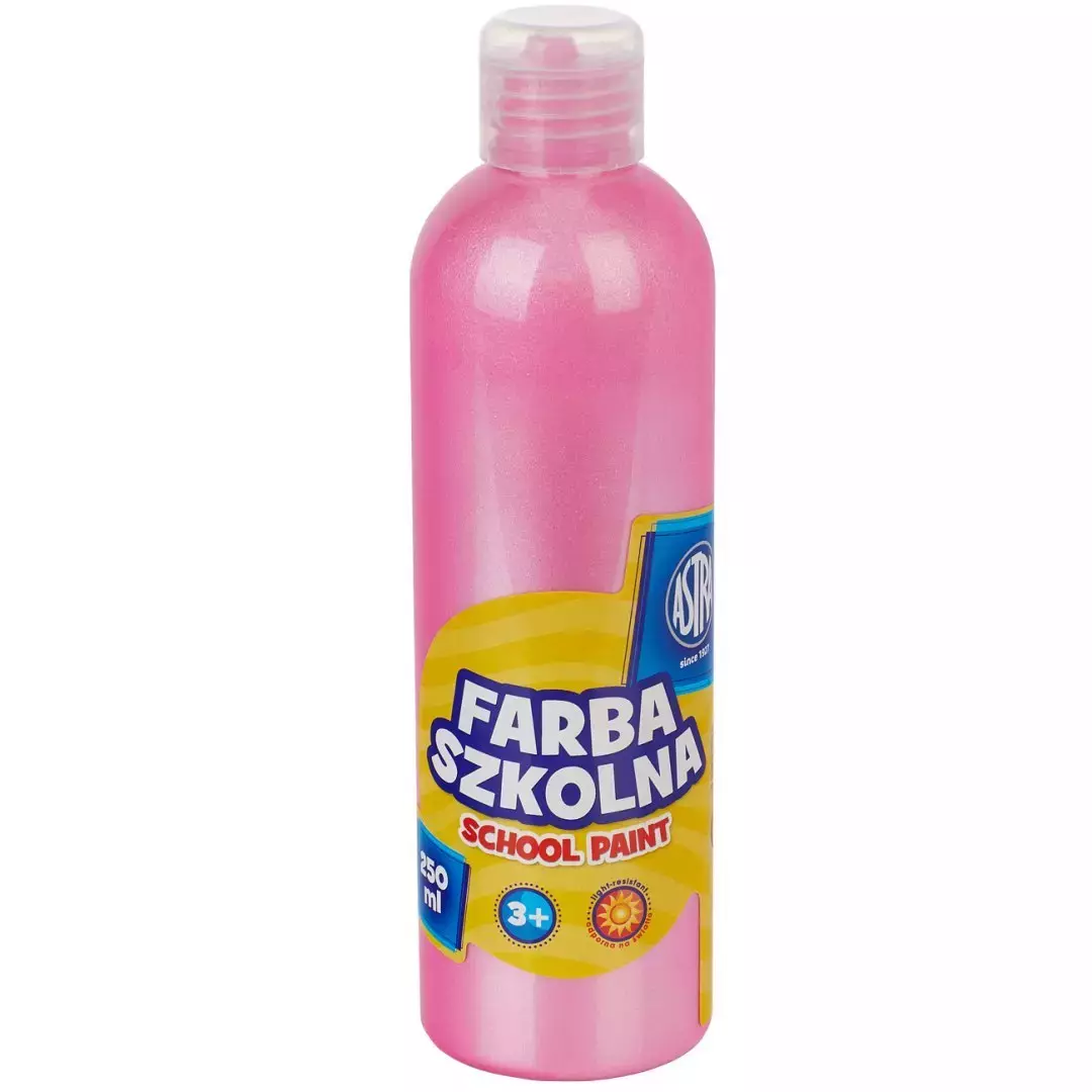 Farba szkolna naturalna tempera Astra 250 ml Astra 250 ml perłowa różowa - Papiernicze i szkolne
