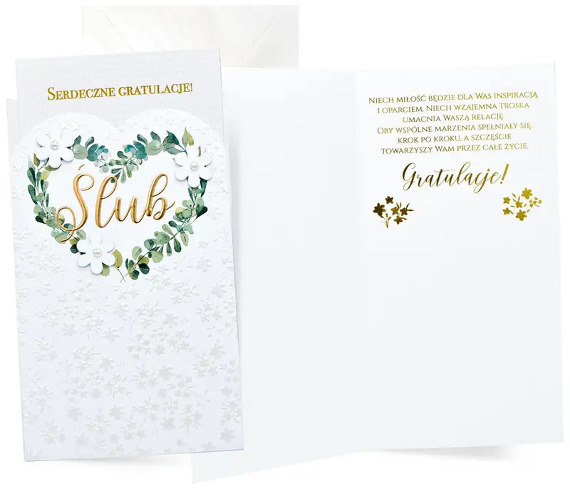 Karnet Ślub PM-485 - Papiernicze i szkolne