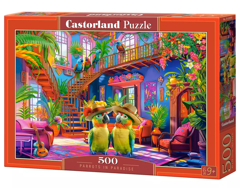 Puzzle 500 elementów. Papugi na wakacjach - Puzzle