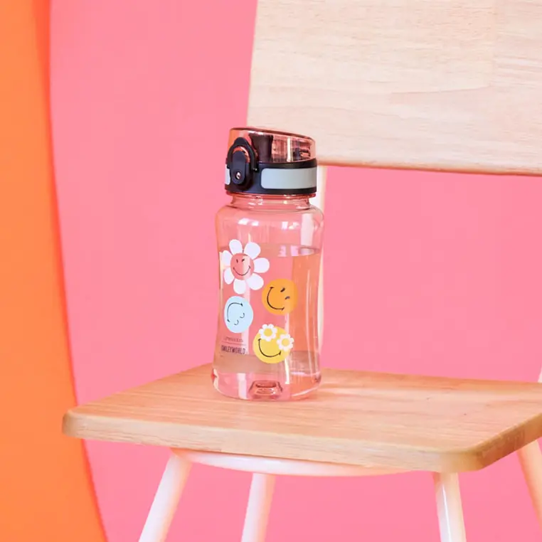 Lassig Butelka - bidon tritanowa 420 ml SmileyWorld® dusty rose - Elektronika i akcesoria