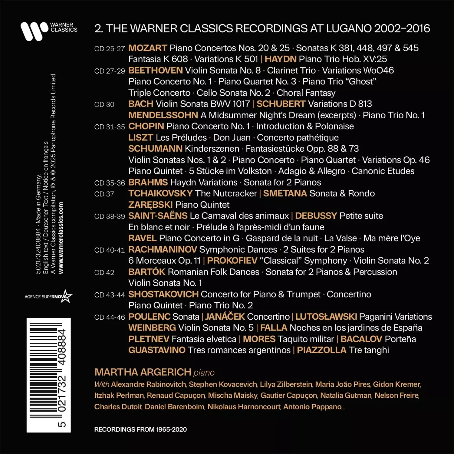 The Warner Classics Edition: Complete Emi Classics, Teldec, Erato & Warner Classics Recordings, CD - Muzyka