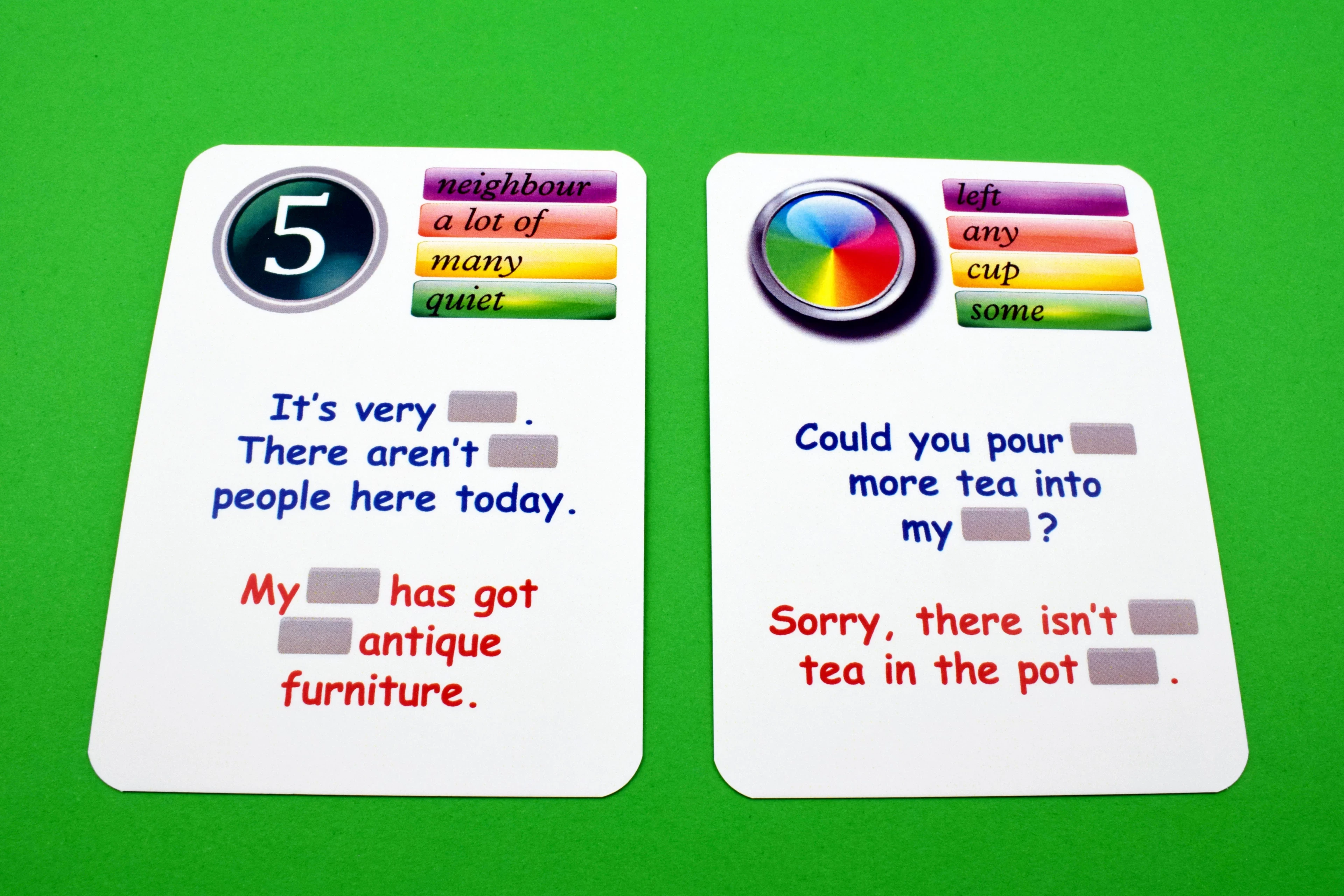 Fun Card English. Countable and Uncountable Nouns - Gry