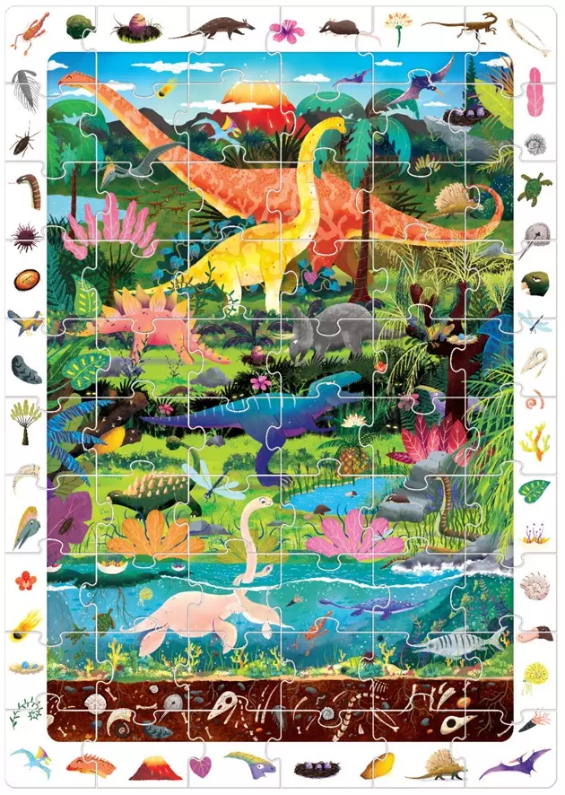 CzuCzu. Puzzle obserwacyjne. Dinozaury - Puzzle