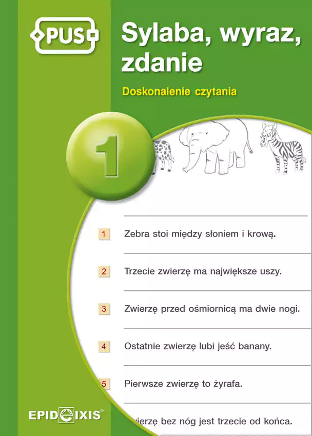 PUS. Sylaba, wyraz, zdanie 1 - Książki