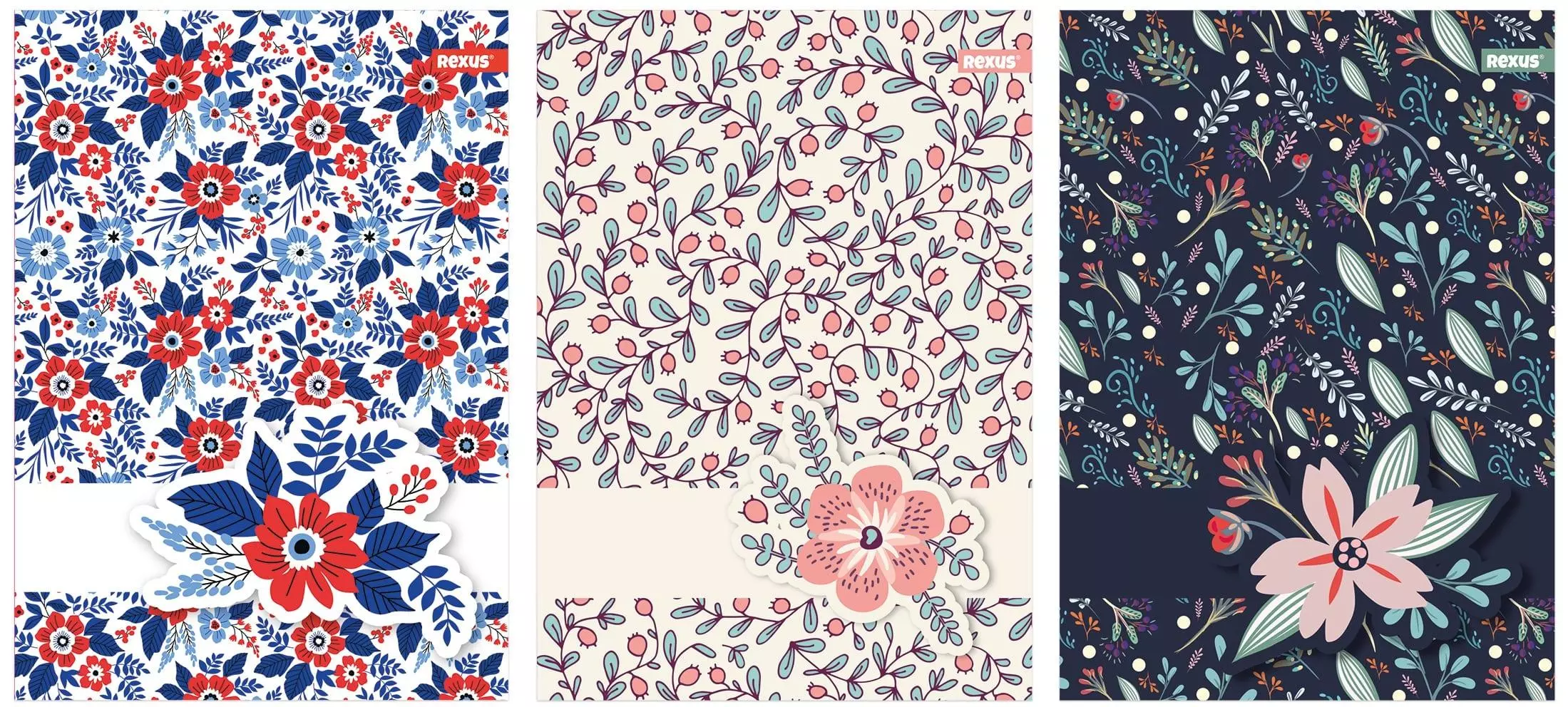 Zeszyt A4 60k. kratka Flower 1szt.mix - Papiernicze i szkolne