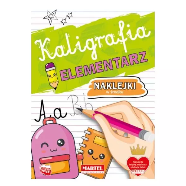 Kaligrafia Elementarz Naklejki w środku - Książki