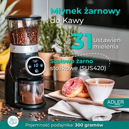 Młynek żarnowy do Kawy - Elektronika i akcesoria