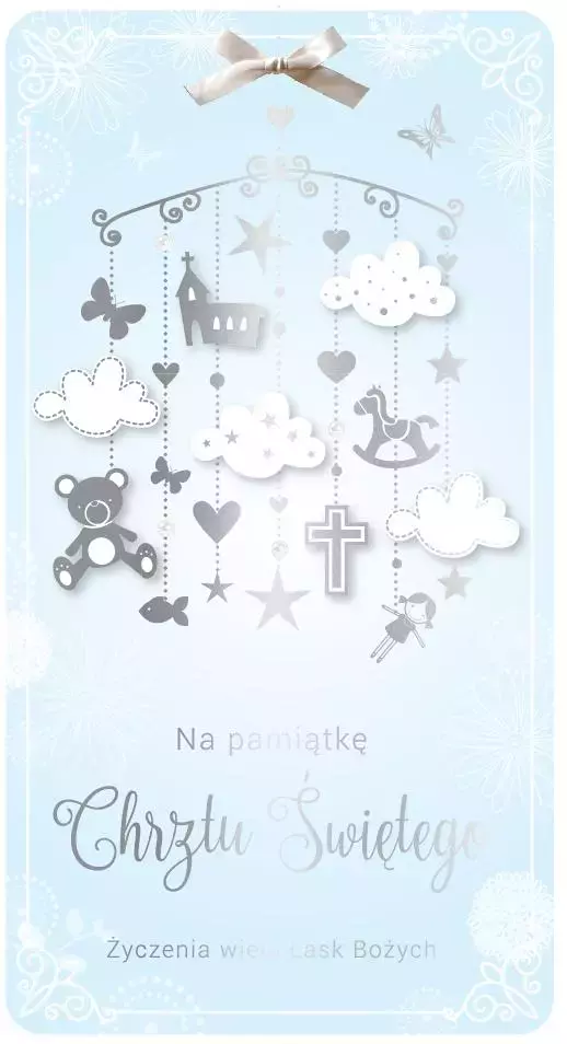 Karnet PM-079 Chrzest (niebieski) - Papiernicze i szkolne