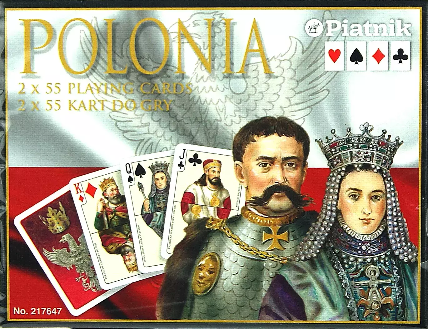 Zestaw dwóch talii kart w pudełku, Polonia - Gry